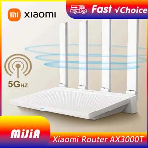 2024 새로운 오리지널 Xiaomi AX3000T 라우터 2.4GHz 1.3GHz 5GHz CPU 2X2 160MHz WAN LAN LED NFC 연결 홈 오피스 게임 Mi