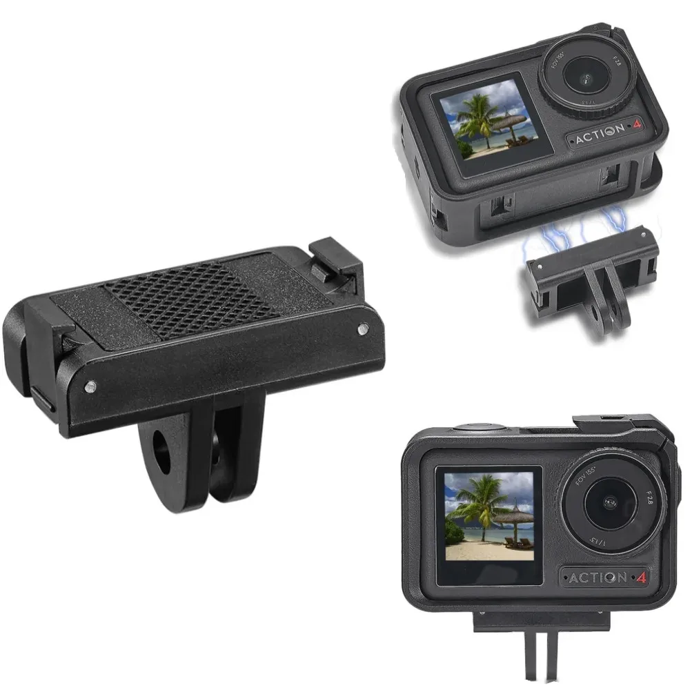 DJI Action 5Pro 4 3 범용 포트 오즈모 액션 5 Pro 카메라 마그넷 액세서리용 마그네틱 투 클로 어댑터 1/4 나사