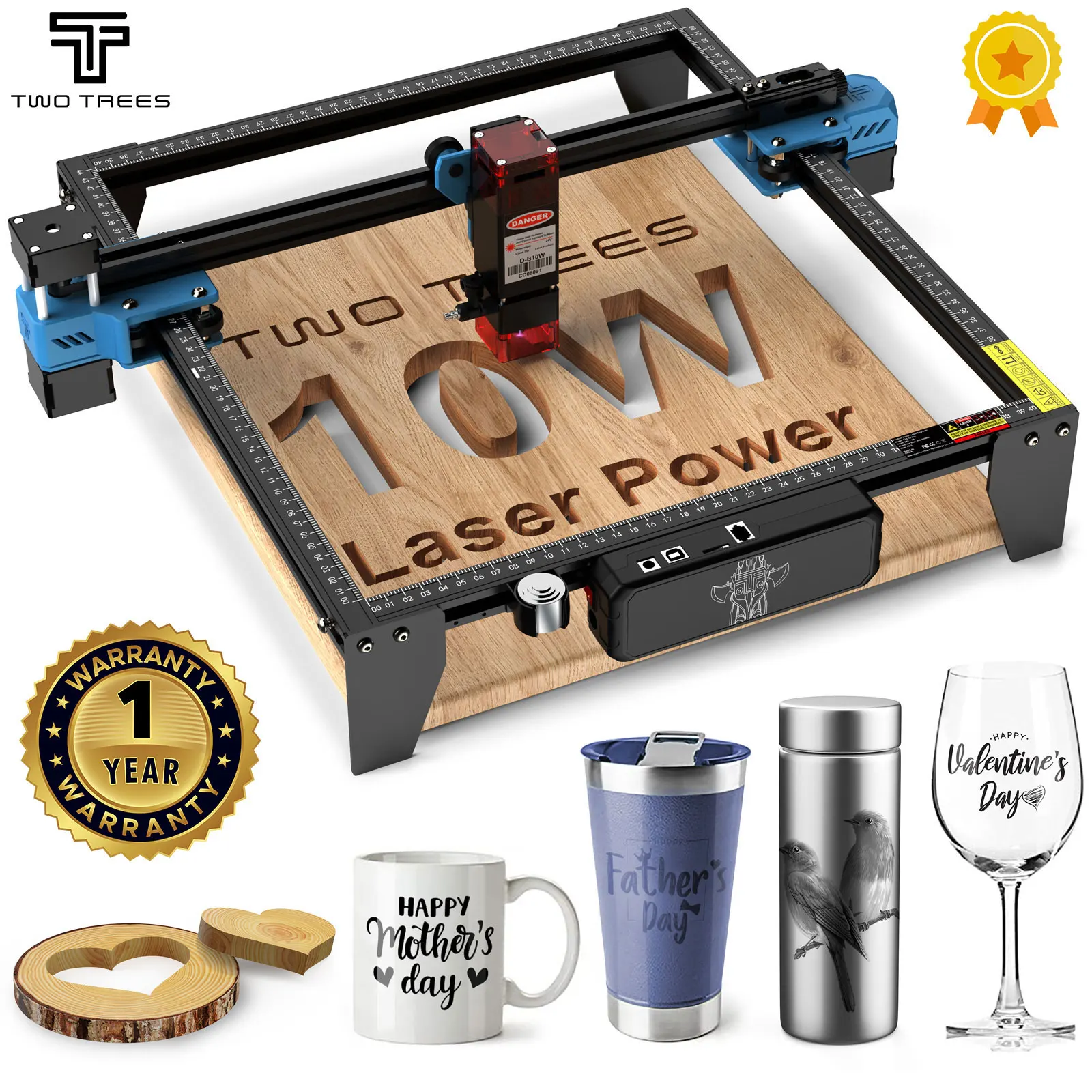 TwoTrees TTS-10 Pro 80W 레이저 조각기 스테인레스 스틸 DIY 로고 프린터 금속 TTS-55Pro 레이저 조각 기계 CNC 목재 절단