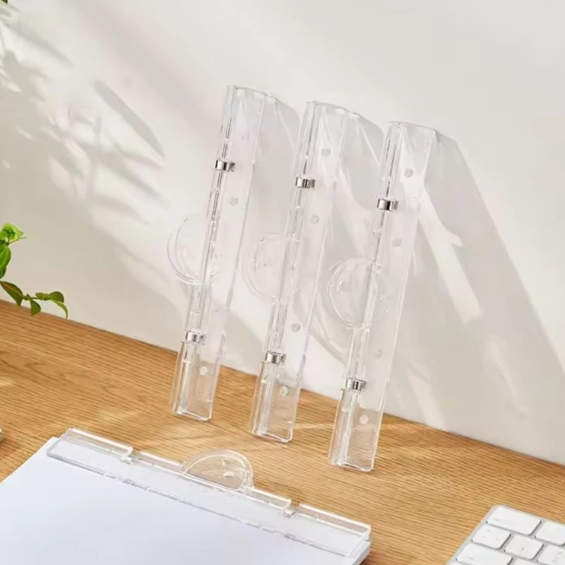 1PC 투명 클립 편지지 폴더 종이 폴더 칠판 책 클립 A4 화이트 보드 마그네틱 클립