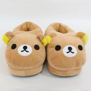 럭셔리 겨울 곰 면화 숙녀 슬리퍼 집 홈 만화 귀여운 곰 홈 실내 커플 여성 따뜻한 실내 슬리퍼 캐주얼