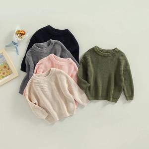 가을 새 아기 소년 소녀 옷 아기 스웨터 유아 니트 스웨터 신생아 니트 긴 소매 코튼 베이비 풀오버 탑