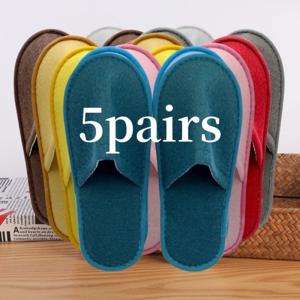 5 쌍 일회용 슬리퍼 호텔 여행 슬리퍼 파티 홈 게스트 남성 여성 unisex 폐쇄 발가락 미끄럼 방지 슬리퍼 위생 샌들