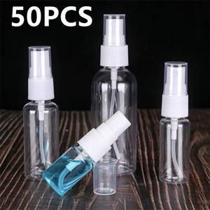 10/50PCS 10ml 20ml 30ml 50ml 100ml 플라스틱 리필 용 병 향수 병 분무기 빈 스프레이 병 휴대용 여행 도구