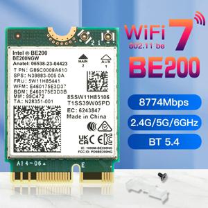 트라이 밴드 NGFF 와이파이 어댑터, 블루투스 5.4, BE200 M.2 무선 동글, PC 및 노트북용, WiFi7 BE200NGW, Win10/11 더 나은 AX210/AX200