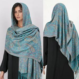 보헤미아 파시미나 Hijab 스카프 긴 이슬람 캐시미어 목도리 여성 풀라드 소프트 터번 헤드 랩 여성용 머리띠 럭셔리 브랜드