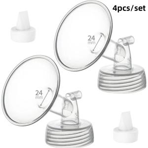 4PCS 세트 플랜지 및 Duckbill 밸브 Spectra S1 S2 9 Plus와 호환 Spectra 펌프 부품 플랜지 12-32mm 교체