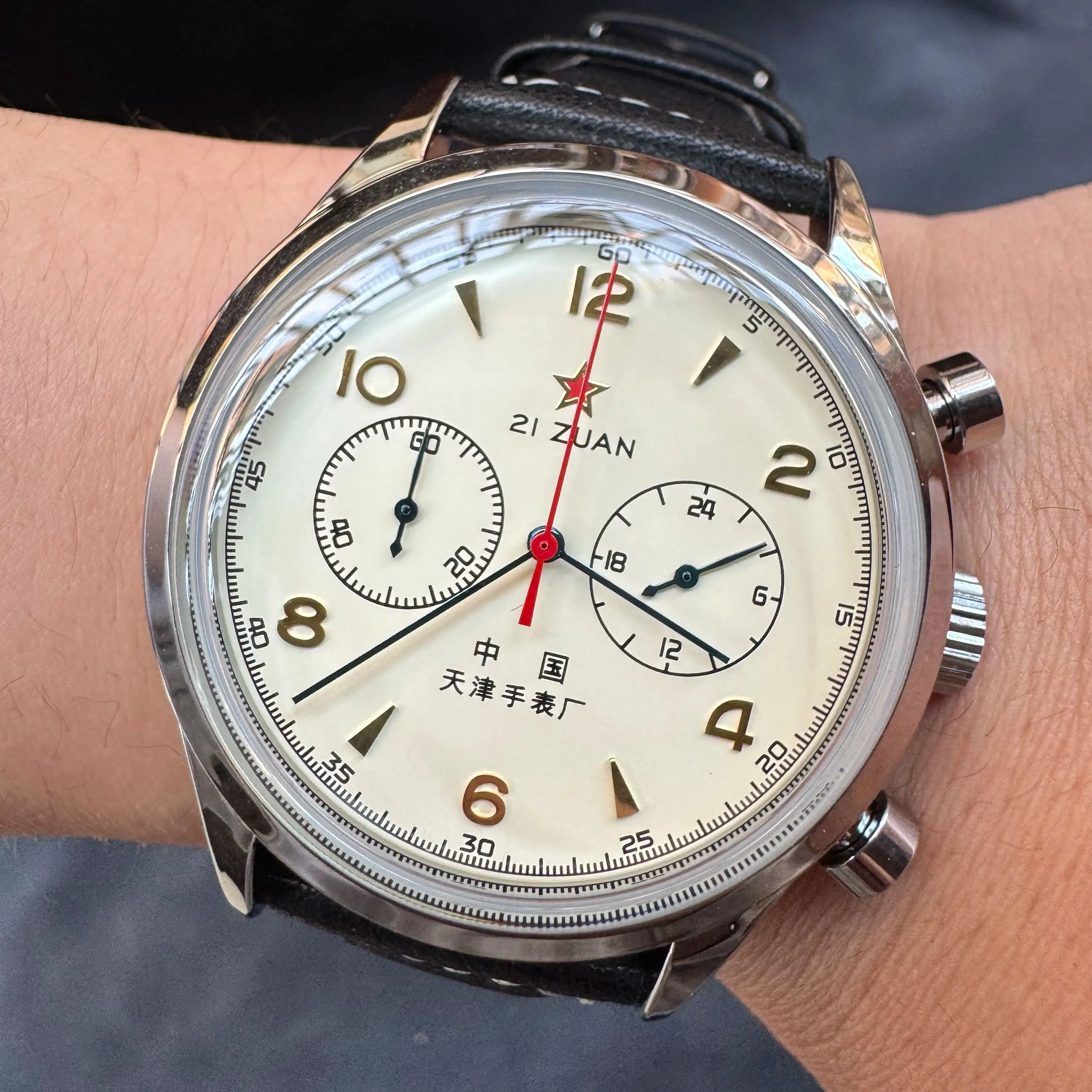남성용 시계 1963 파일럿 자동 시계 42mm 방수 레트로 쿼츠 크로노그래프 빈티지 드레스 시계