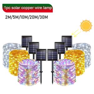 300Led 야외 태양 튜브 로프 Led 요정 빛 정원 크리스마스 장식 크리스마스 웨딩 갈 랜드 방수 문자열 빛 스트립