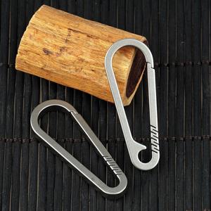 1PCS 다기능 티타늄 합금 금속 키 체인 빠른 릴리스 Carabiner 버클 병따개 자동차 액세서리 허리 열쇠 고리