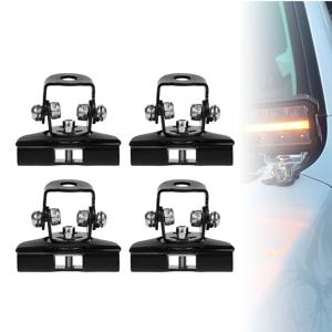 유니버설 조정 가능한 Led 자동차 조명 브래킷 자동차 후드 장착 홀더 라이트 작업 바 SUV 4X4 용 Led 마운트 클램프