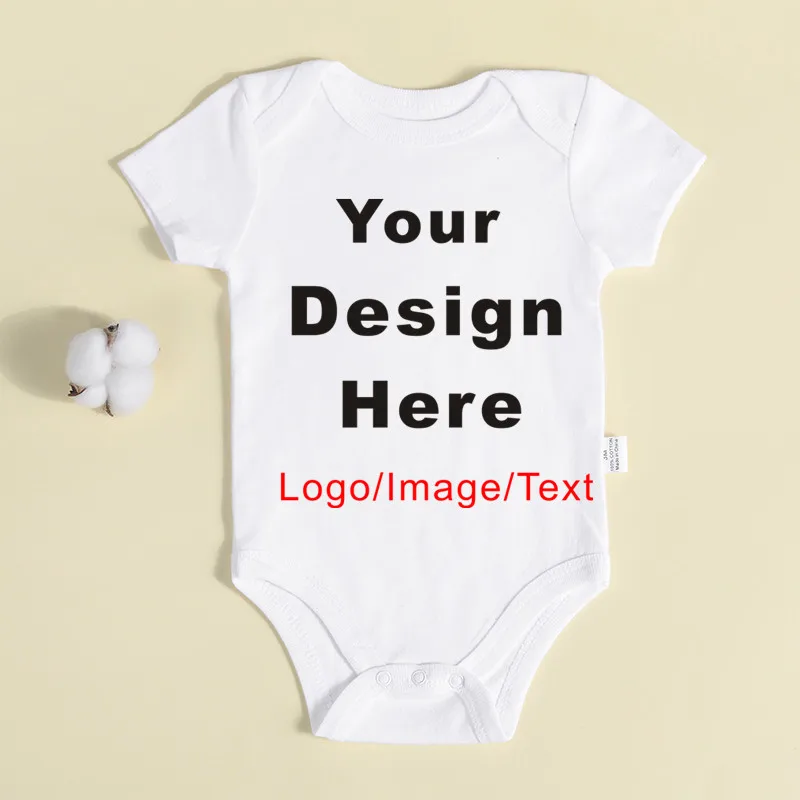 DIY YOUR Deisng 신생아 사용자 정의 바디 슈트 긴 소매 & 짧은 소매 점프 슈트 간단한 사용자 정의 텍스트 Baby Romper