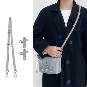 Longchamp Universite 미니 가방 숄더 스트랩 용 가방 가죽 스트랩 새로운 그레이 미니 가방 펀치 프리 수정 액세서리