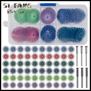 21pcs 1 인치 방사형 강모 디스크 키트 연마 브러시 3 2.35mm 생크 세부 연마 휠 로타리 도구 액세서리