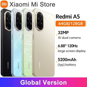 글로벌 버전 Redmi A5 UNISOC T7250 프로세서 32MP 메인 카메라 6.88
