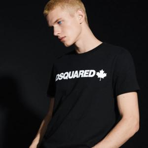 트렌드 DSQ Quadratic 여름 마이크로 루즈 남성 티셔츠 D2 유럽과 미국의 개성 트렌드 가을 탑 학생 바닥 셔츠