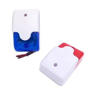 HH-103 미니 스트로브 사이렌 표시 등 소리 경보 램프 깜박이는 빛 빨간색 12V 24V 220V 유선 110DB