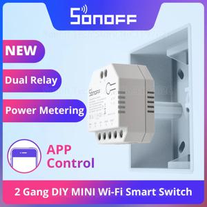 SONOFF DUAL R3 2 Gang 듀얼 릴레이 모듈 DIY Wi-Fi 미니 스마트 스위치 eWeLink Alexa Google 스마트 홈을 통한 전력 측정 제어