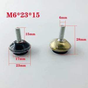 4 개/몫 가구 레벨러, 조정 가능한 가구 다리, 테이블 레벨러 및 의자 레벨러, M6 스레드, 15mm 스레드 길이 piedini