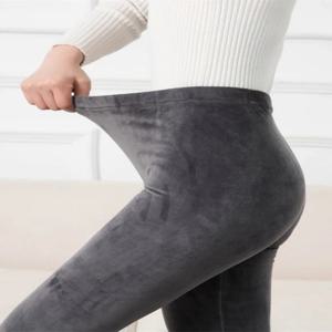 YSDNCHI 겨울 벨벳 레깅스 여성 더블 사이드 따뜻한 캐주얼 바지 펜슬 바지 스키니 슬림 소프트 탄성 바지