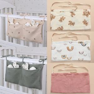 39x20cm 1PCS 대형 아기 어린이 침대 보관 가방 면화 다기능 신생아 침대 머리판 주최자 어린이를위한 아기 침구 기저귀 가방