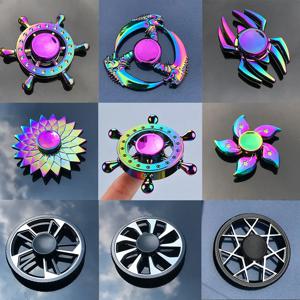 EDC Fidget Spinner 금속 장난감 레인보우 Spiner R118 핸드 스피너 장난감 성인 스트레스 해소 어린이 Raytheon 버섯 60-65mm
