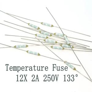 온도 퓨즈, 축 리드 링크 온도 컷오프, 12X 2A, 250V, 133 도, 133C, 5 개