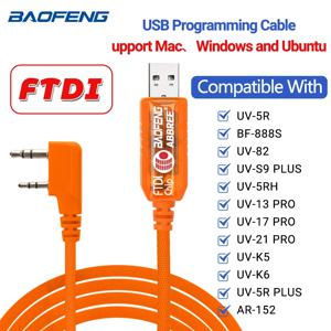 Baofeng FTDI USB 프로그래밍 케이블 UV-5R BF-888S UV 5RH 21 pro Quansheng UV-K5 UV-K5(8) 햄 양방향 라디오용 플러그 앤 플레이