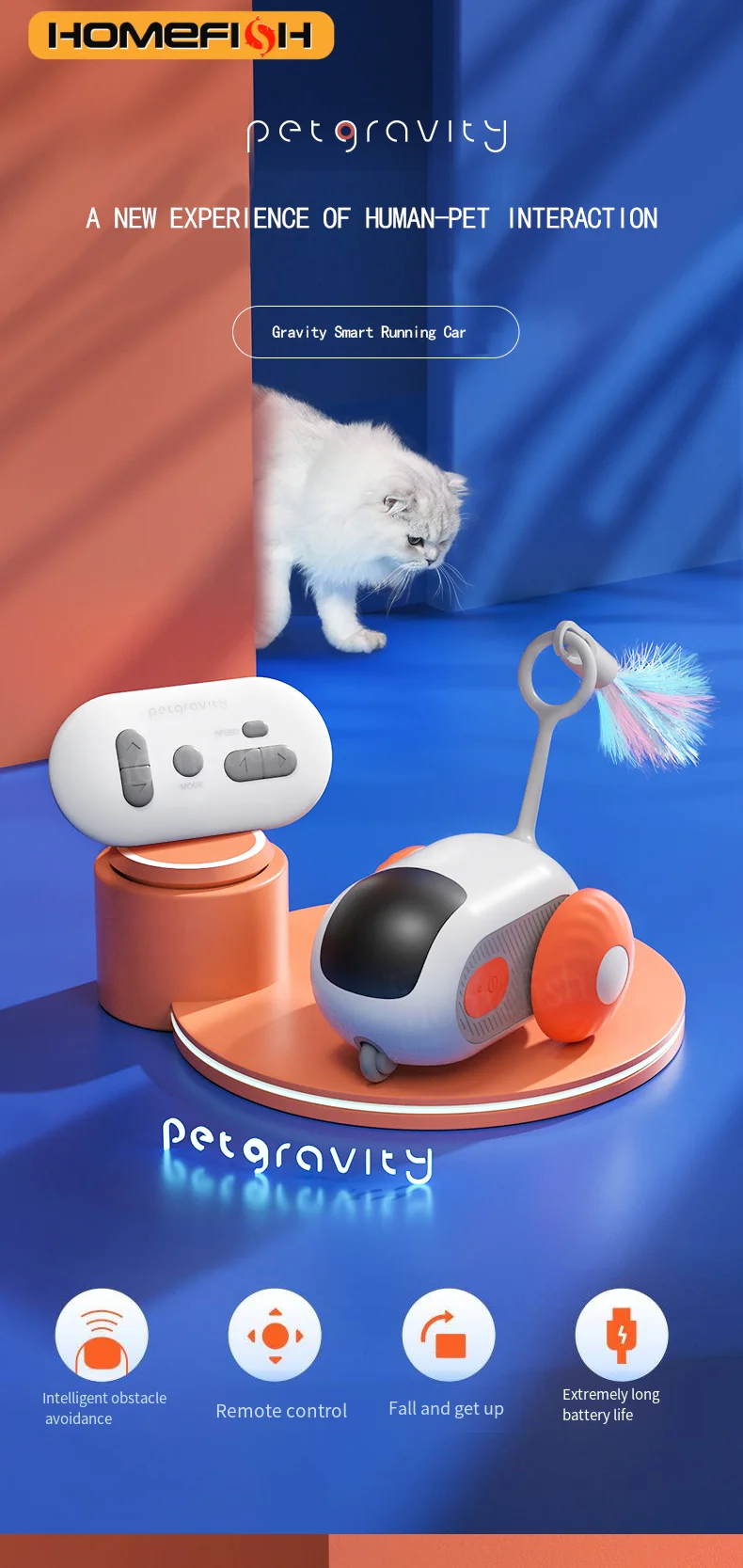 스마트 고양이 장난감 2 가지 모드 고양이를위한 자동 이동 원격 제어 장난감 자동차 개 대화 형 놀이 새끼 고양이 훈련 애완 동물 용품