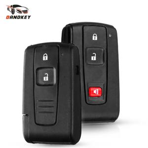 Dandkey 2/3 버튼 키 쉘 케이스 Fob For Toyota 2004 2005 2006 2007 2008 2009 Corolla Verso Camry 교체 스마트 키