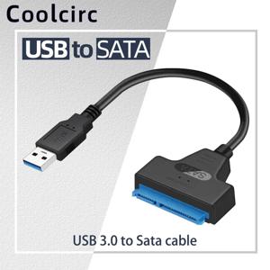 Coolcirc SATA-USB 3.0 케이블 2.5인치 외장형 HDD SSD 하드 드라이브 SATA 어댑터 USB 3.0-Sata III 코드용 최대 6Gbps
