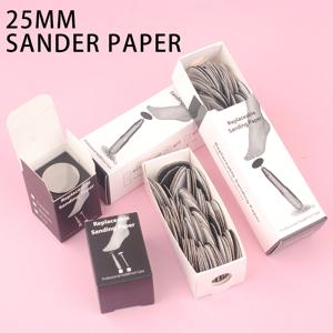 전문 교체 가능한 샌딩 페이퍼 25mm 페디큐어 디스크 발 죽은 피부 큐티클 캘러스 제거 발 Rasp 파일 샌드페이퍼 도구