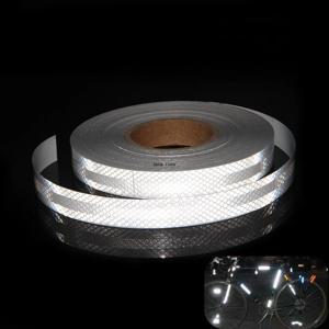 고강도 레트로 애완 동물 반사 테이프 흰색 25mm * 5m 방수 경고 안전 반사판 스티커 자전거 용 접착 스트립