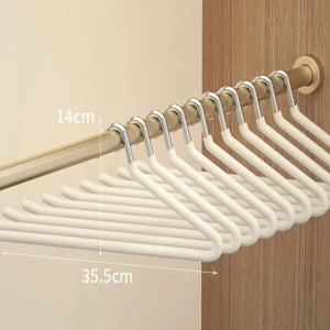 나는 미끄럼 방지 다채로운 금속 PVC 코팅 옷걸이 흰색 검정색 회색 공간 절약 수건 바지 고품질 홈 스토리지 옷걸이를 알고 있습니다