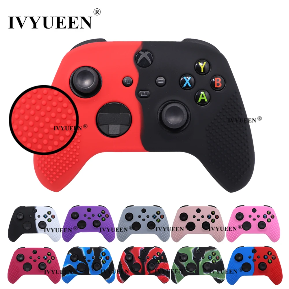 IVYUEEN MixColor XBox 시리즈 S X XSS XSX 컨트롤러 용 보호 실리콘 스킨 썸 스틱 그립 캡 게임 패드 보호 커버