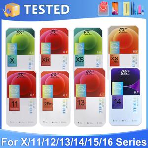 JK 시리즈 iPhone X XS XR 11 12 13 14 15 16 16e Pro Max Plus 미니 LCD 디스플레이 터치 스크린 디지타이저 어셈블리 교체