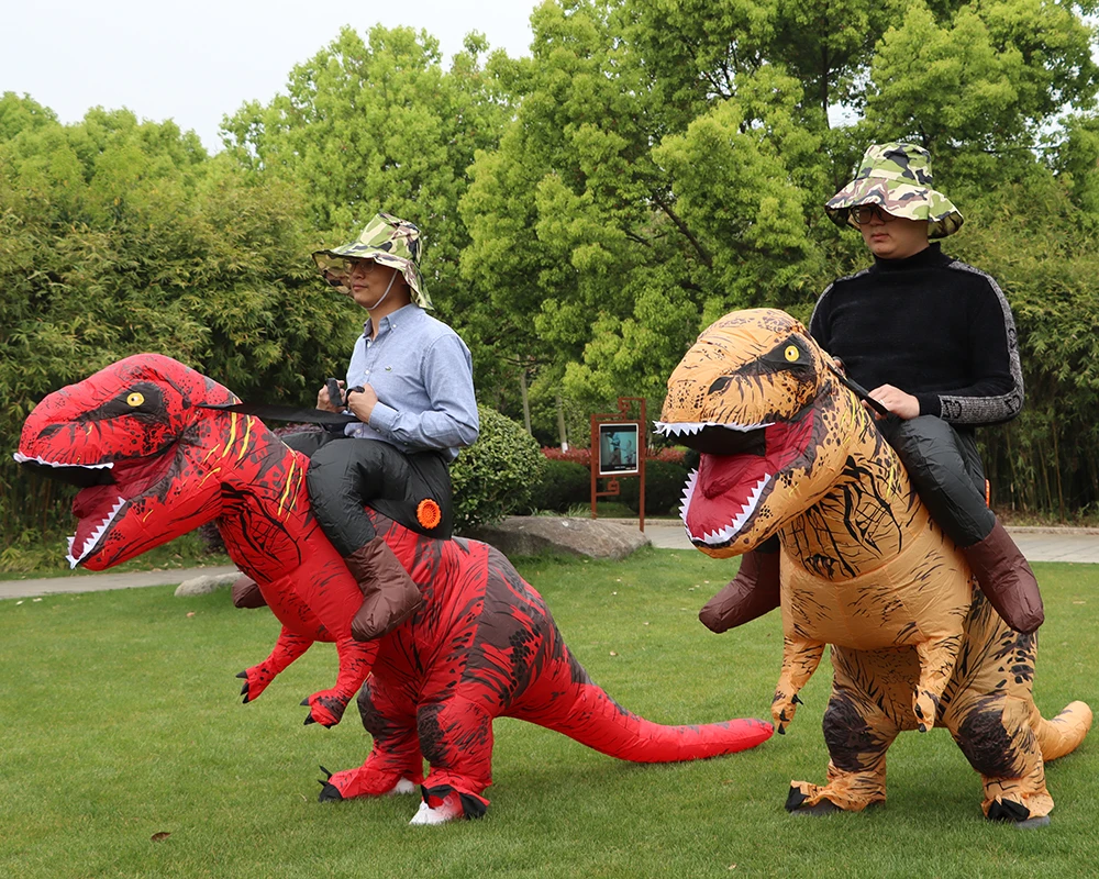 T-REX 괴물 풍선 의상 폭파 코스프레 공룡 의류 카니발 할로윈 Christma 드레스 남자 여자 파티 쇼