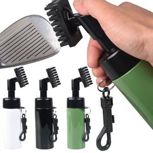 1pc 골프 클럽 클리너 그루브 튜브 골프 브러시 골프 클럽 브러시 (누출 방지 저수지 튜브 포함) 간편한 청소를위한 짜기 병