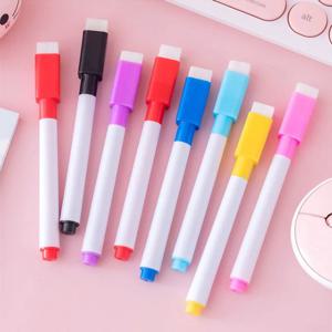 8 색 가방 빨 수있는 컬러 코어 블랙 코어 화이트 보드 펜 (브러시 포함) 수성 환경 친화적 지울 수있는 펜