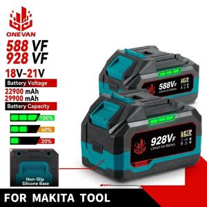 ONEVAN 리튬 배터리 29900mAh 22900mAh 충전식 928VF 588VF 용량 표시기 21V 18V 전기 렌치 전동 공구