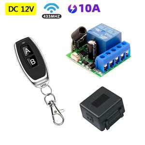 433 Mhz 범용 게이트 원격 제어 스위치 DC 12V 10A 릴레이 수신기 게이트 LED 차고 문에 대 한 미니 모듈 원격 제어