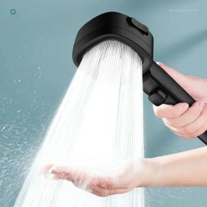 고압 샤워 헤드 물 절약 3 가지 모드 샤워 헤드 조정 가능한 원 키 중지 물 마사지 분무기 욕실 액세서리