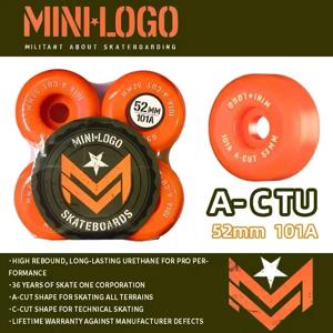 오리지널 미니고 스케이트보드 휠, 스케이트보드용, 52mm, 101A, 53mm, 54mm, 95A
