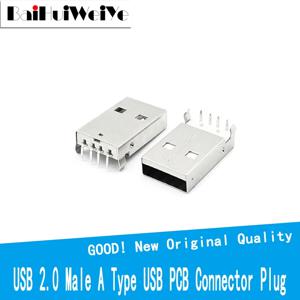 10 개/몫 USB 2.0 남성 유형 USB PCB 커넥터 플러그 90도 SMT 남성 USB 커넥터 4 핀 SMD