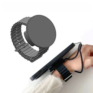자석 손목 휴대폰 홀더, 런닝 스탠드, 땀 방지 스트랩, Apple WATCH에 적합, 휴대용 디자인 휴대폰 홀더