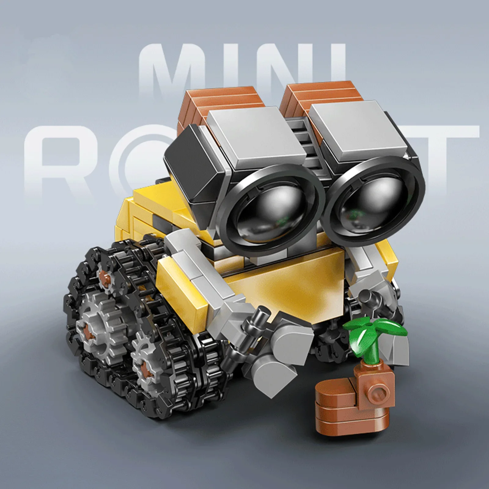 MOC 갤럭시 공간 귀여운 로봇 Droid 공상 과학 만화 그림 기술 모델 빌딩 블록 벽돌 Diy 장난감 선물