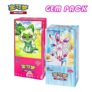 오리지널 포켓몬 게임 팩 카드 Vol.2 스칼렛과 바이올렛 트레이딩 PTCG 가방 보석 상자 데크 Ibrahimovic Sprigatito 피카추 카드 선물