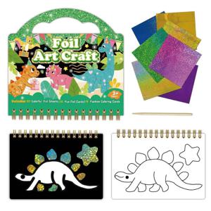 매직 아트 색칠하기 책 어린이 DIY 그림 색칠하기 책 만화 공룡 호일 예술 공예 어린이 교육 장난감 그리기 선물