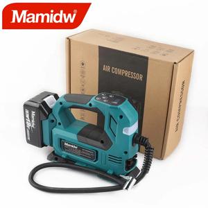 Mamidw 자동 무선 팽창기 전기 공기 펌프 자동차 타이어 Makita 18V 배터리 핀에 대 한 휴대용 공기 압축기