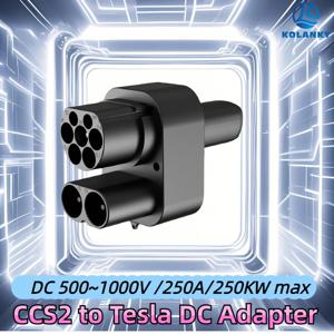 CCS2-Tesla EV 충전 DC 어댑터 250A CCS2 콤보-자동차 충전기 용 Tesla 변환기 용 CCS2 Tesla 어댑터